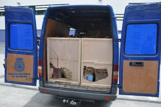 La furgoneta amb l'haixix al seu interior. FOTO: ACN 