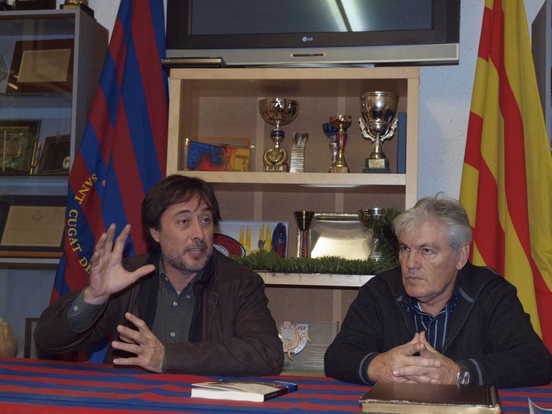Agustí Benedito va visitar la Penya Blaugrana Sant Cugat el desembre del 2010. FOTO: Artur Ribera