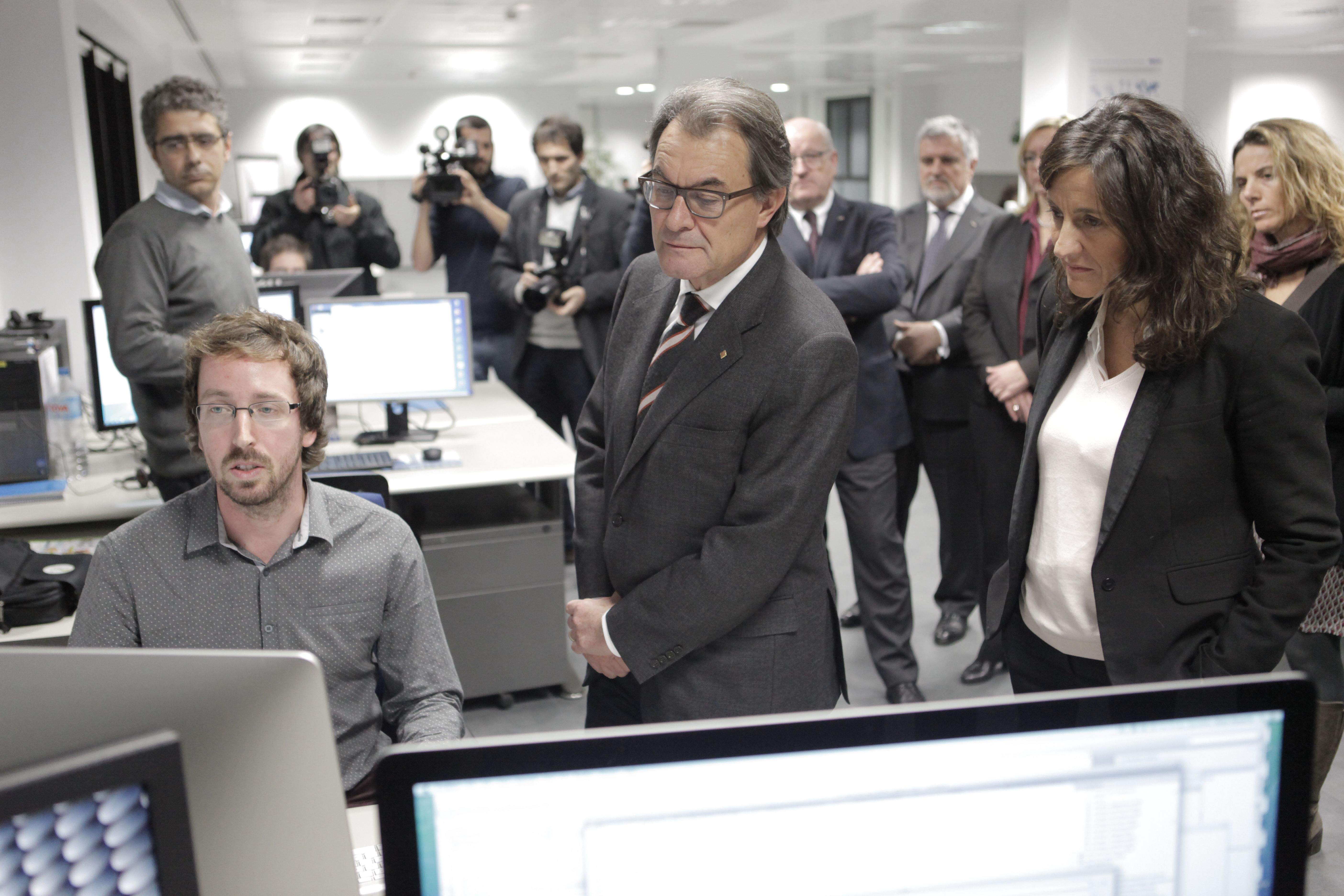 Artur Mas va inaugurar l'any passat la nova seu de GFT a Sant Cugat. FOTO: Artur Ribera