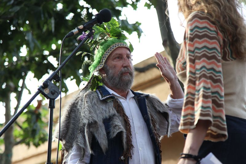 El Cabdill de Seattle durant la seva intervenció a La Floresta. FOTO: Lali Puig