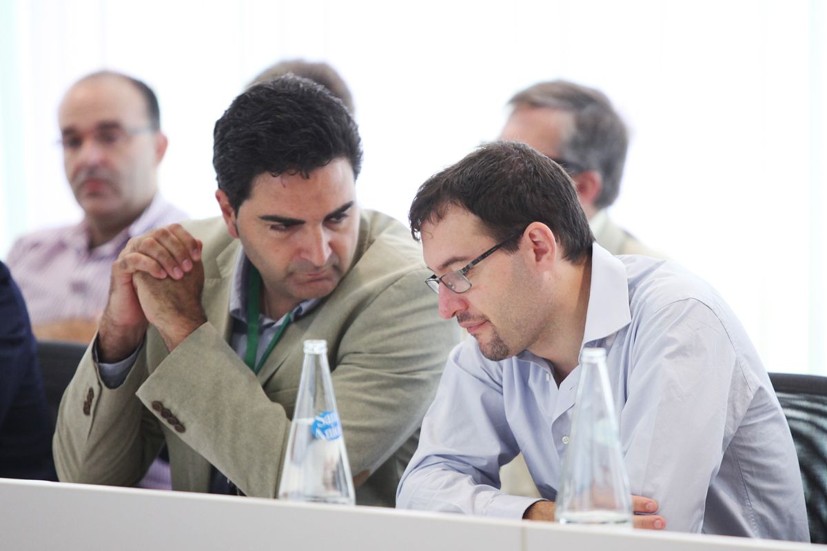 Aldo Ciprian i Sergio Blázquez, portaveu i regidor de C's. FOTO: Lali Puig