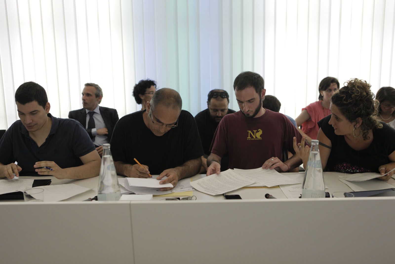 Els quatre regidors de CUP-PC a l'Ajuntament de Sant Cugat FOTO: Artur Ribera