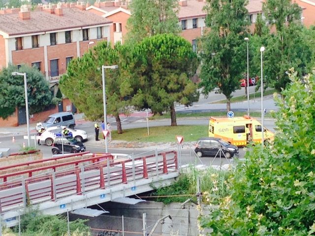 Un moment després de l'accident. FOTO: Núria Sagalés