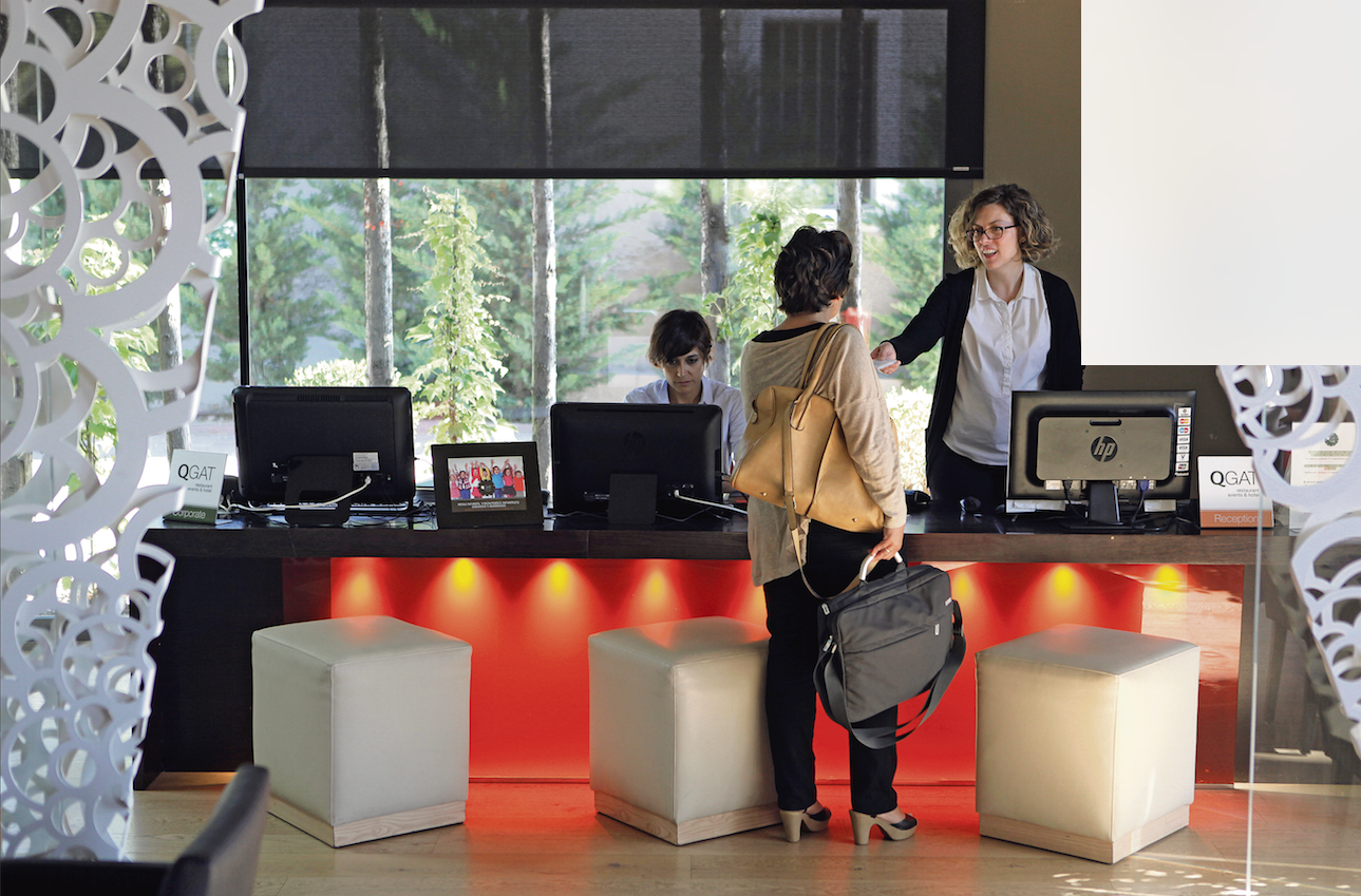 Recepció del QGAT Hotel. FOTO: Artur Ribera