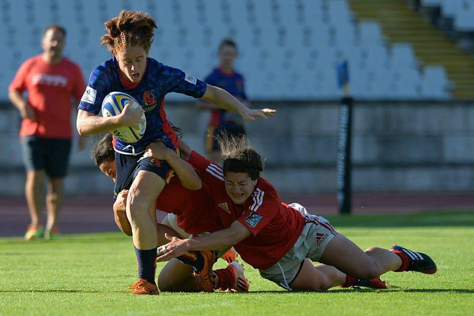 Bàrbara Pla, al torneig de repesca europeu. FOTO: Federació Portuguesa de Rugby