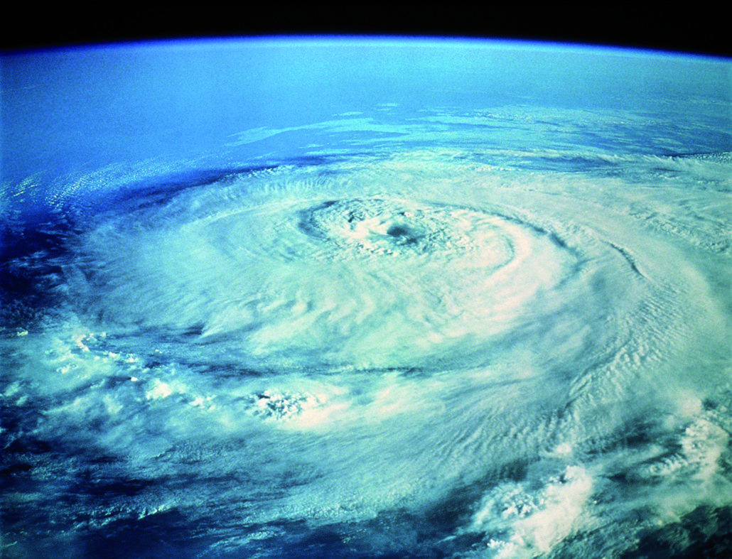 L'ull de l'huracà vist des de l'espai.