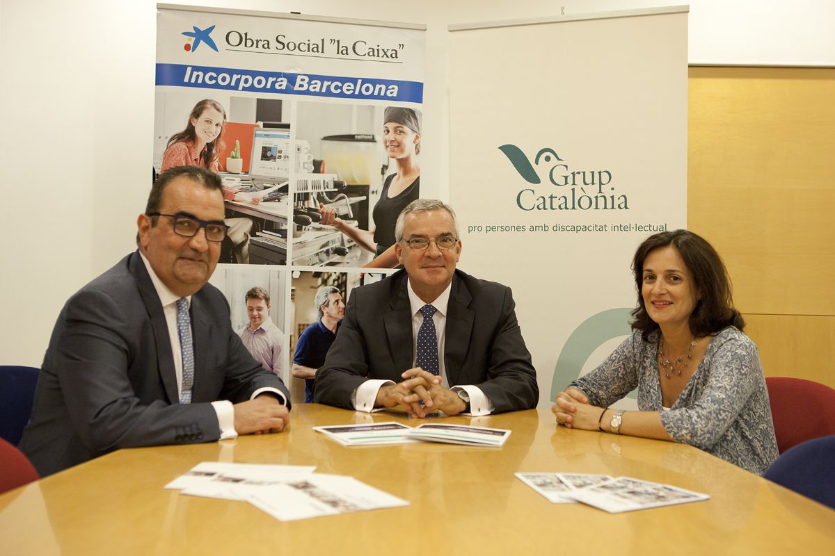 Ricard Vidal-Ribas, Joaquim Serrahima i Anna Sebastià. FOTO: Artur Ribera