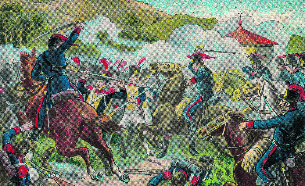 Crom de la batalla. Quan els francesos  van intentar entrar al poble de Sant Cugat, els va sorprendre la divisió del Compte de Caldagués. FOTO: Arxiu