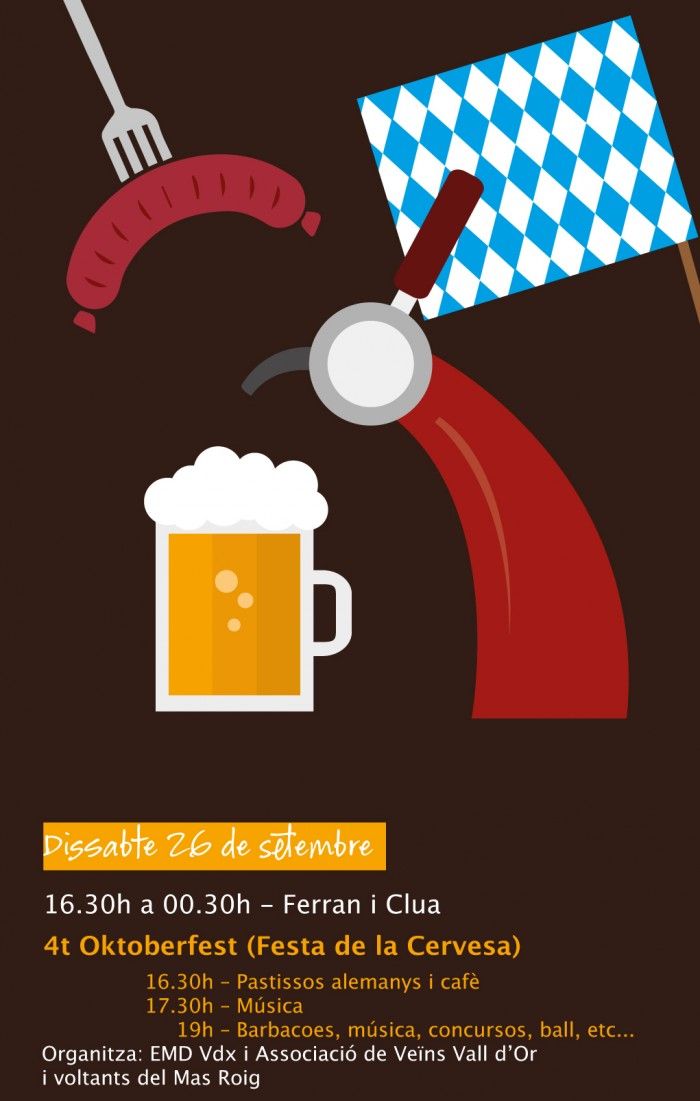 Cartell de l'Oktoberfest que se celebrarà a Valldoreix.