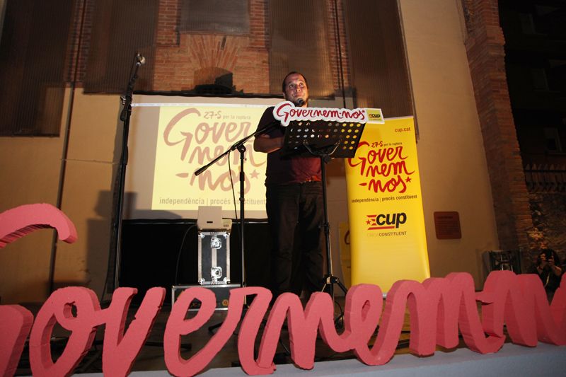 David Fernández, que ja va omplir la plaça Barcelona per les municipals, ha tornat a Sant Cugat. FOTO: Lali Puig