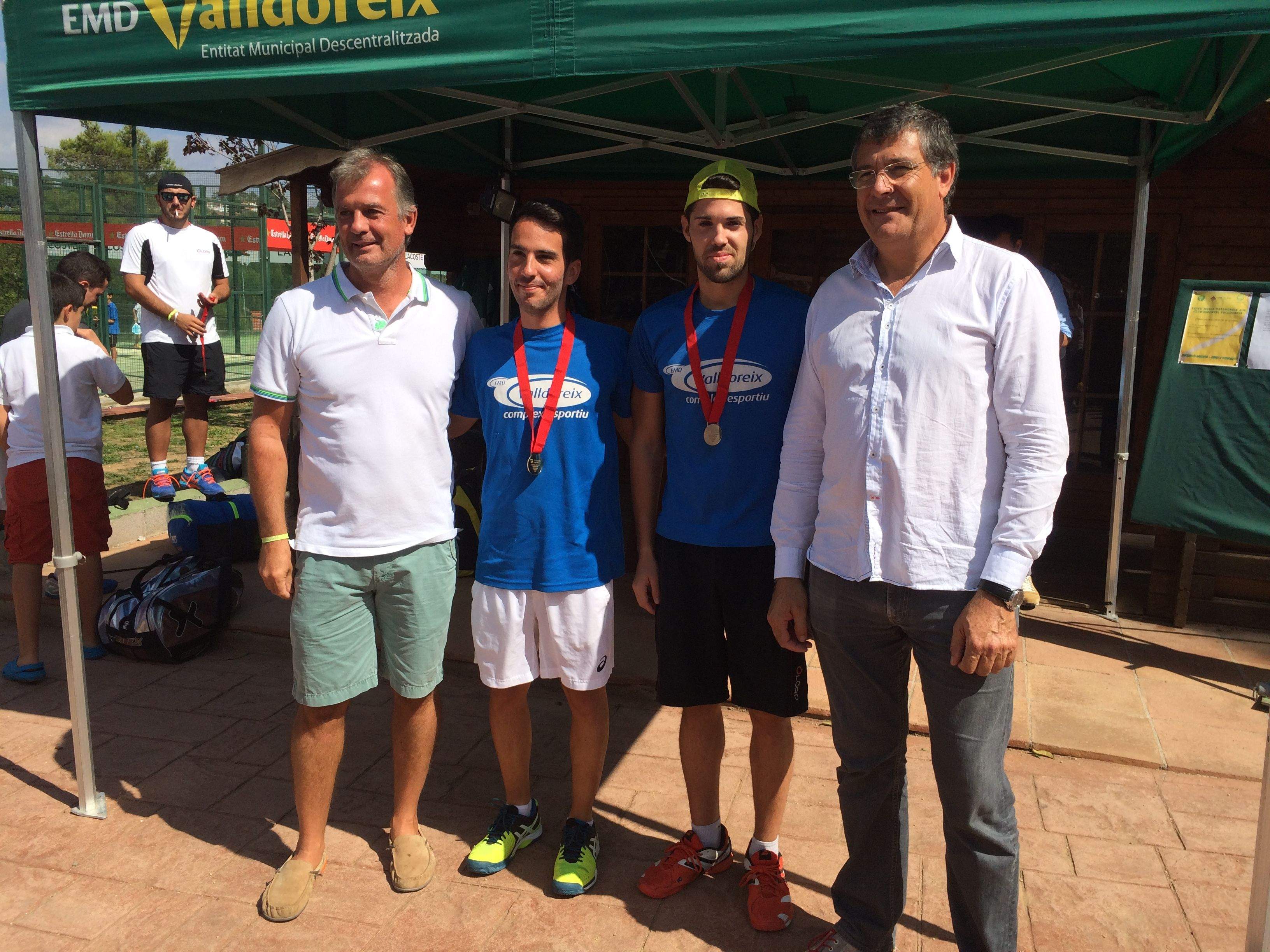 Albert Porta i Jordi Español, amb Joan Carles Pradell i Josep Puig. FOTO: À. L. P.