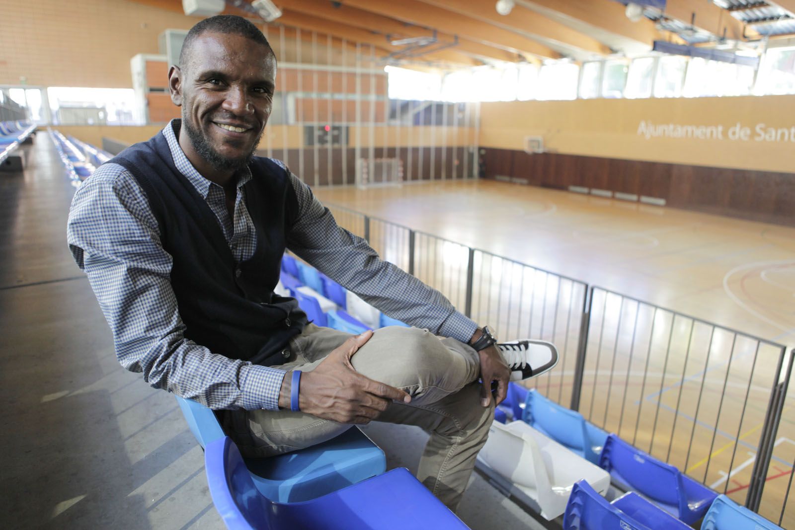 Eric Abidal, al Pavelló 3 de la ZEM Rambla del Celler. FOTO: Artur Ribera