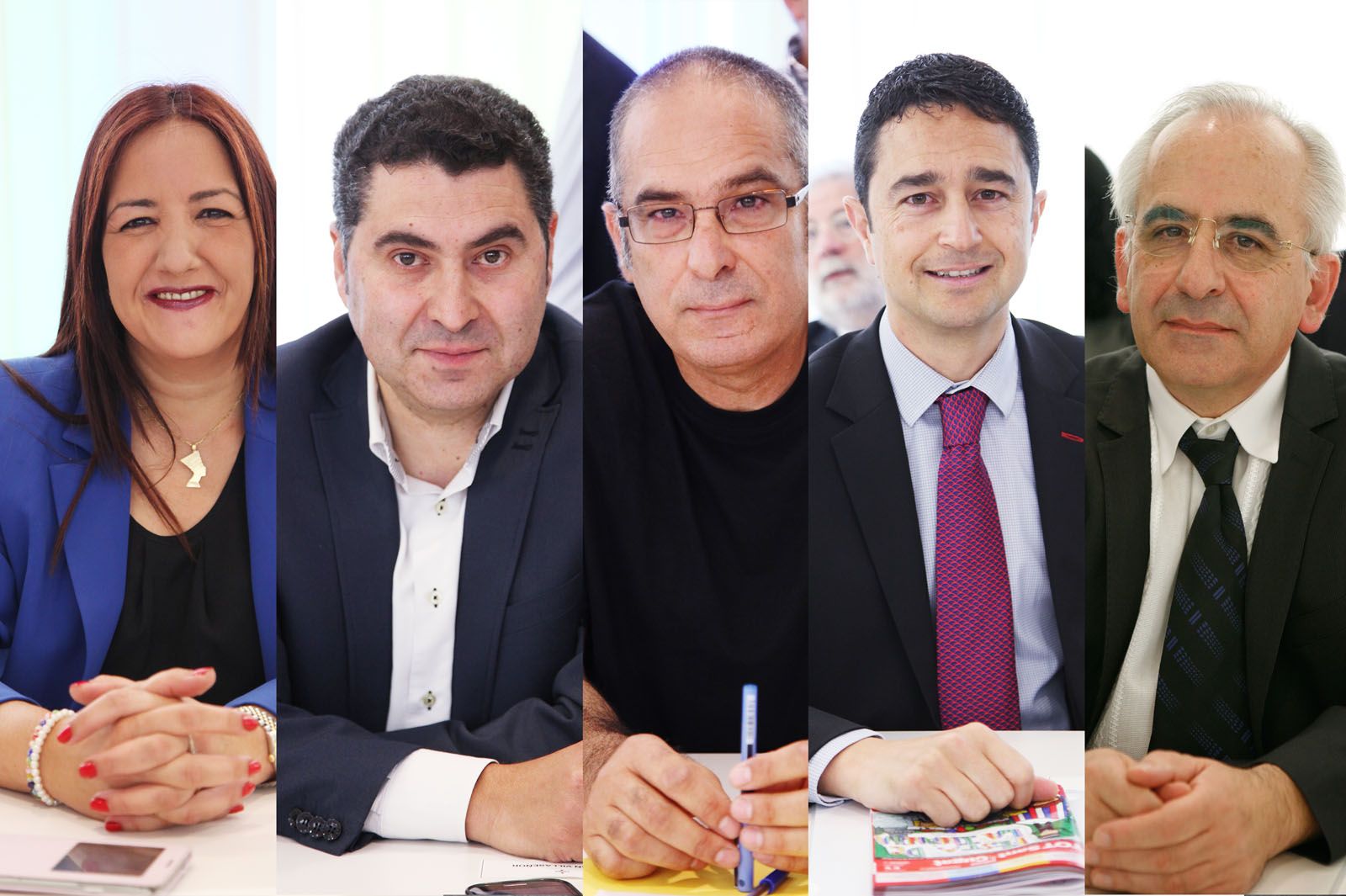 Pérez, Villaseñor, Piqué, Calvet i Puigdomènech seran els presidents dels Consells de Barri. FOTO: Artur Ribera