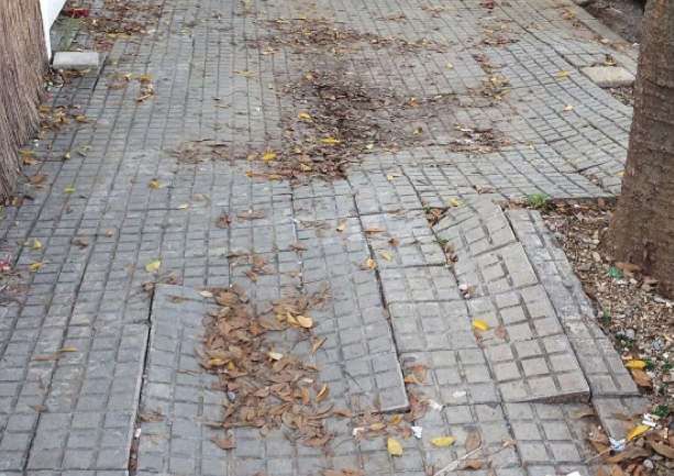 Imatge d'una vorera de Sant Cugat FOTO: Cedida 