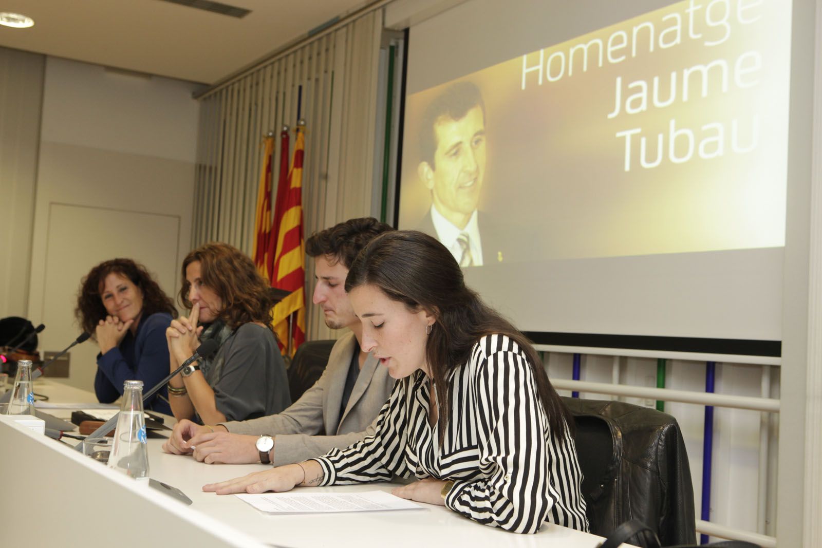 Berta Tubau va recordar el seu pare. FOTO: Artur Ribera
