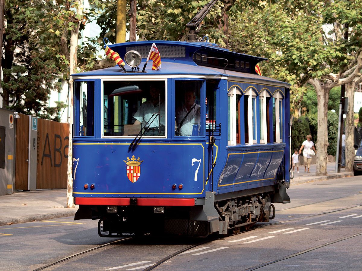 Un dels combois del tranvia blau. Foto: Cedida