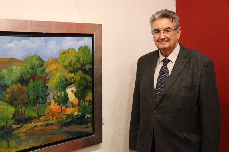 Josep Maria Forcada a la Sala Rusiñol. FOTO: Lali Puig
