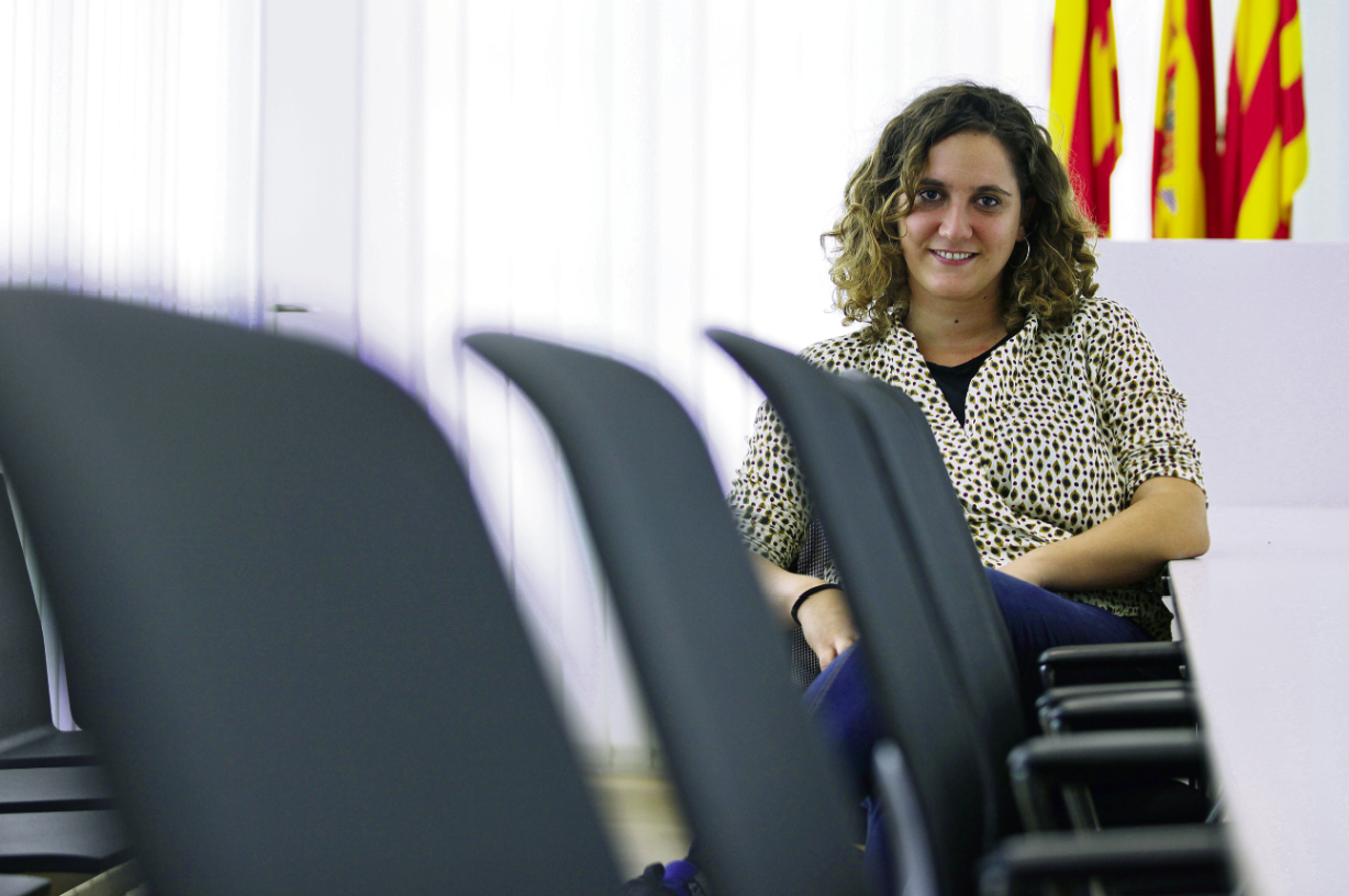 Núria Gibert és la portaveu de CUP-Procés Constituent a l'Ajuntament, on són la principal força de l'oposició FOTO: Lali Puig