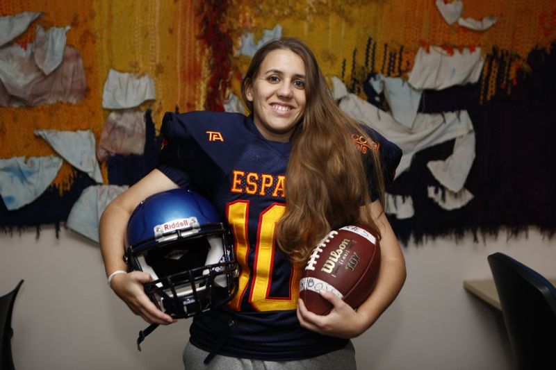 Mònica Rafecas Barceló juga a futbol americà des dels 10 anys. FOTO: Artur Ribera