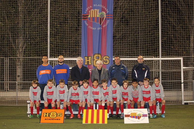 Presentació dels equips de l'Escola de Futbol Hristo Stòitxkov-Penya Blaugrana Sant Cugat al Camp Municipal de Futbol de Can Magí. FOTOS: Lali Puig