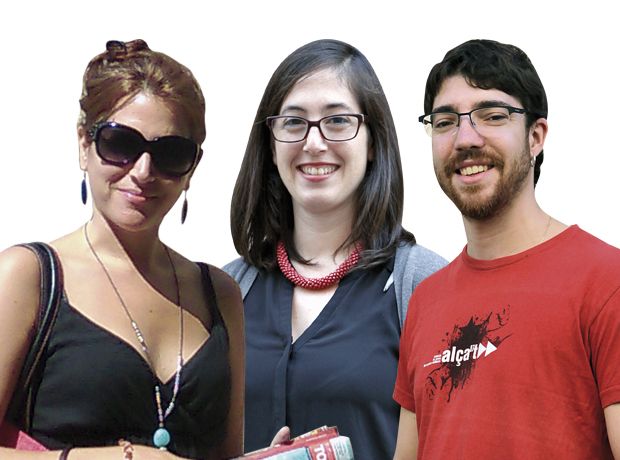 Mariona Farrés, Adriana Pérez i Oriol Sánchez. FOTO: Artur Ribera 