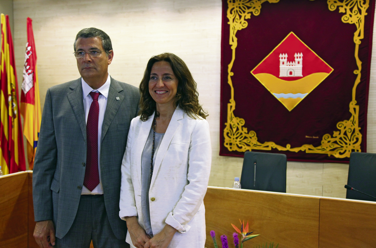 Josep Puig, president de l'EMD, i Mercè Conesa, alcaldessa de Sant Cugat. FOTO: Lali Puig