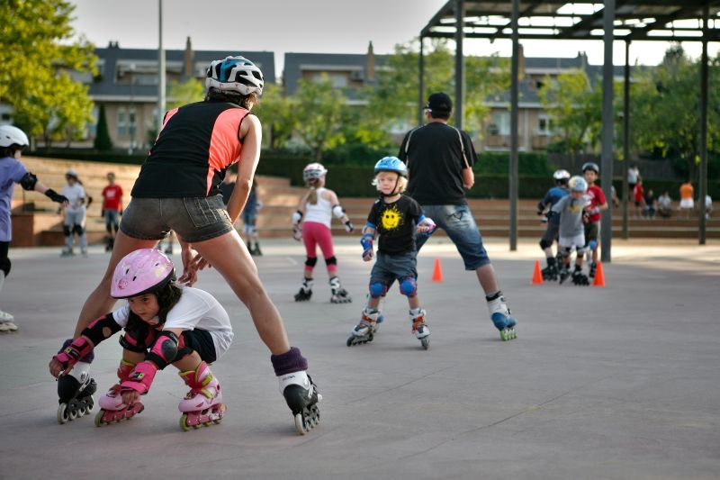 Els entrenaments de dissabte i diumenge, al parc de Ramon Barnils. FOTO: Artur Ribera