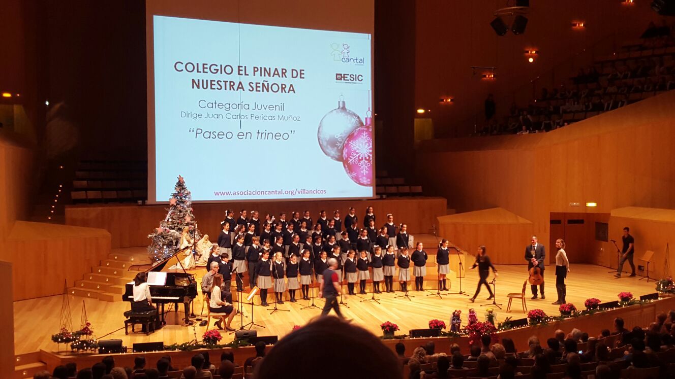 Actuació de l'escola El Pinar a l'Auditori de Saragossa l'any passat  FOTO: Cedida