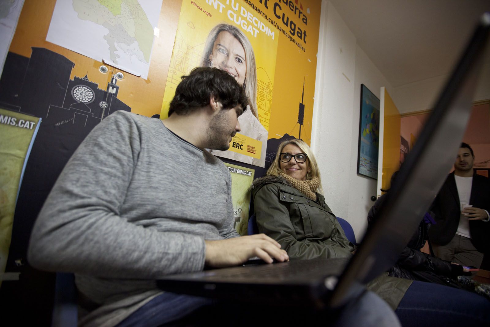 Satisfacció entre Gómez i Ingla a l'hora de conèixer els resultats. FOTO: Lali Puig