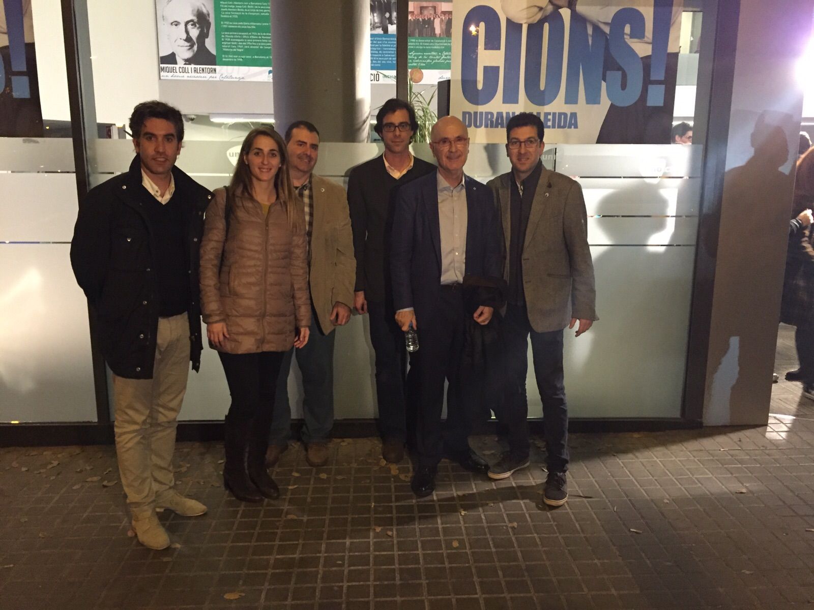 UDC Sant Cugat ha passat la nit electoral a la seu nacional. FOTO: Cedida