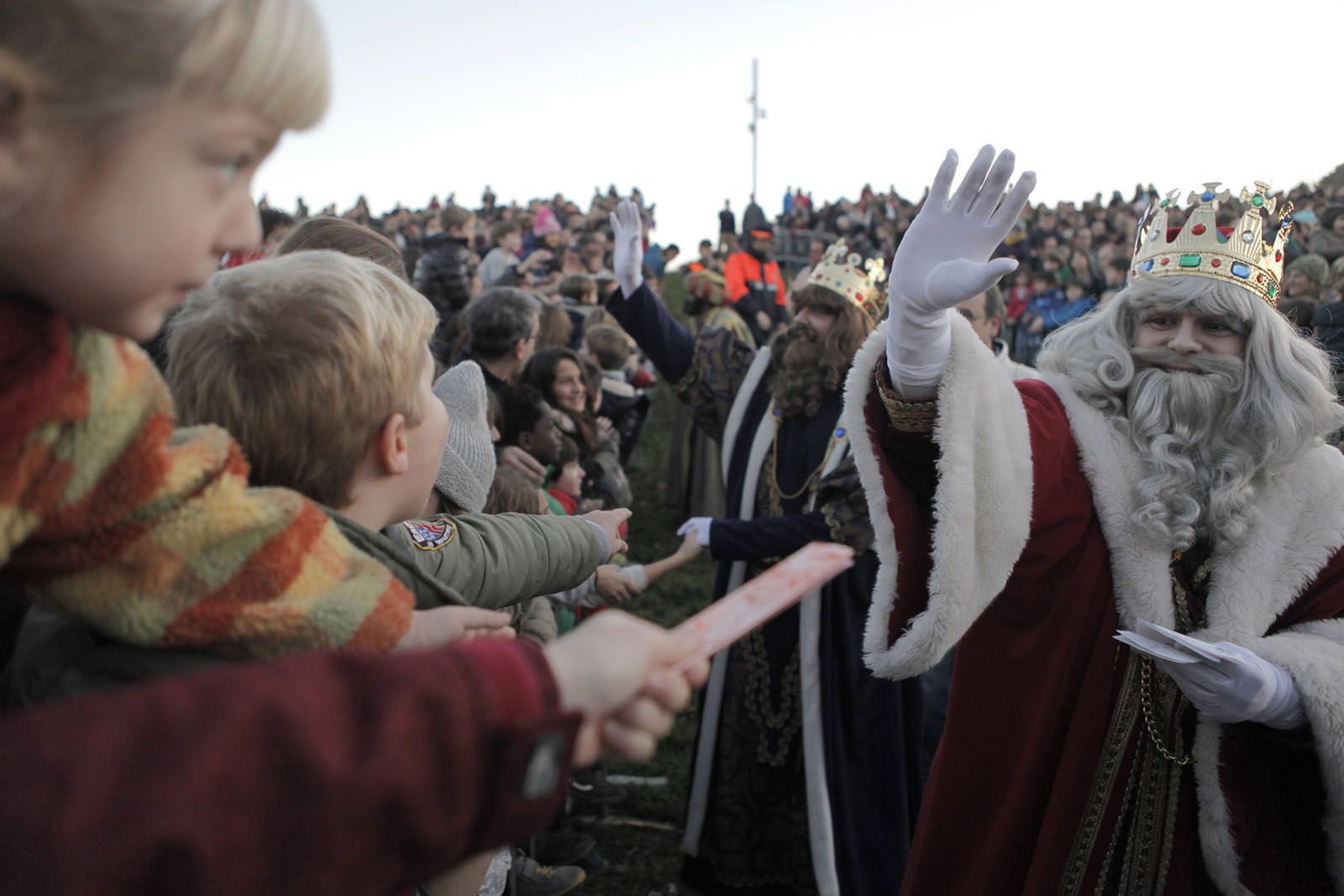 Els tres Reis arribant a Sant Cugat. FOTO: Artur Ribera