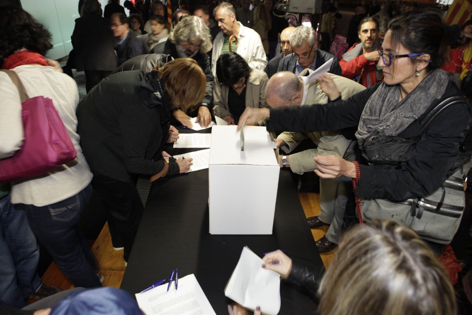 Protesta per la imputació del TS a Mas, Ortega i Rigau. FOTO: Artur Ribera