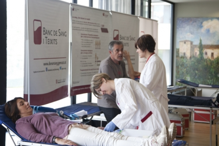 Una hemodonació feta durant la setena Marató de donació de sang a Sant Cugat. FOTO: Arxiu