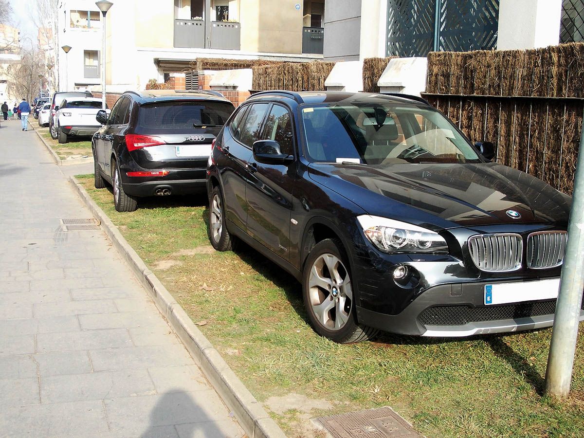 Els cotxes mal aparcats. FOTO: David Demestres