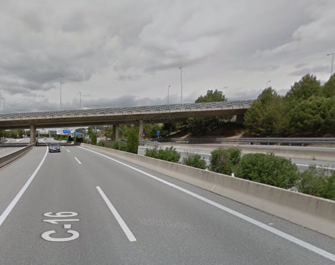 La C-16 en el seu pas per Sant Cugat FOTO: Cedida