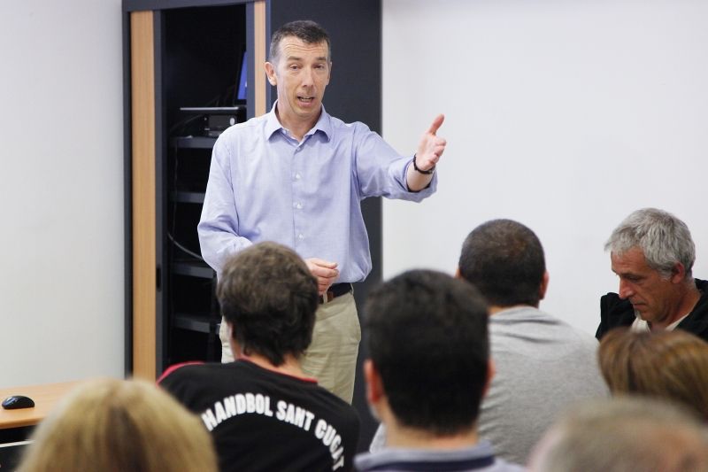 Miquel Catarineu és el president del Club Handbol Sant Cugat. FOTO: Lali Puig