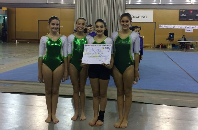 L'equip infantil B, dissabte a Vacarisses. FOTO: Club Artística Sant Cugat