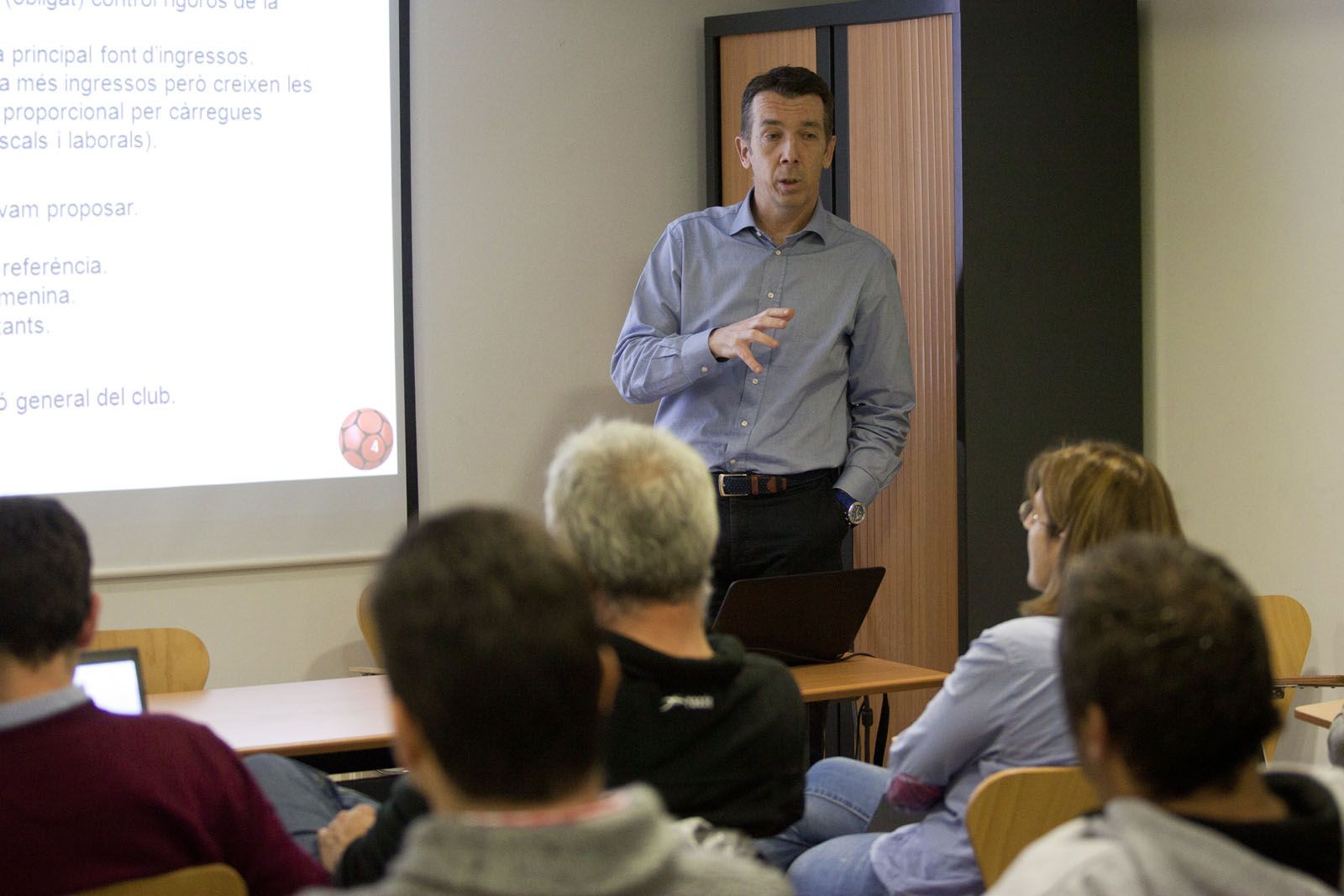Miquel Catarineu, a l'assemblea de socis. FOTO: Lali Puig
