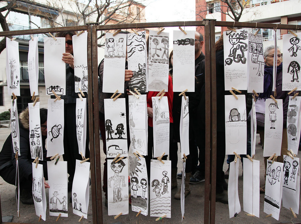 Exposició del Dia Escolar de la No Violència. FOTO: Lali Puig