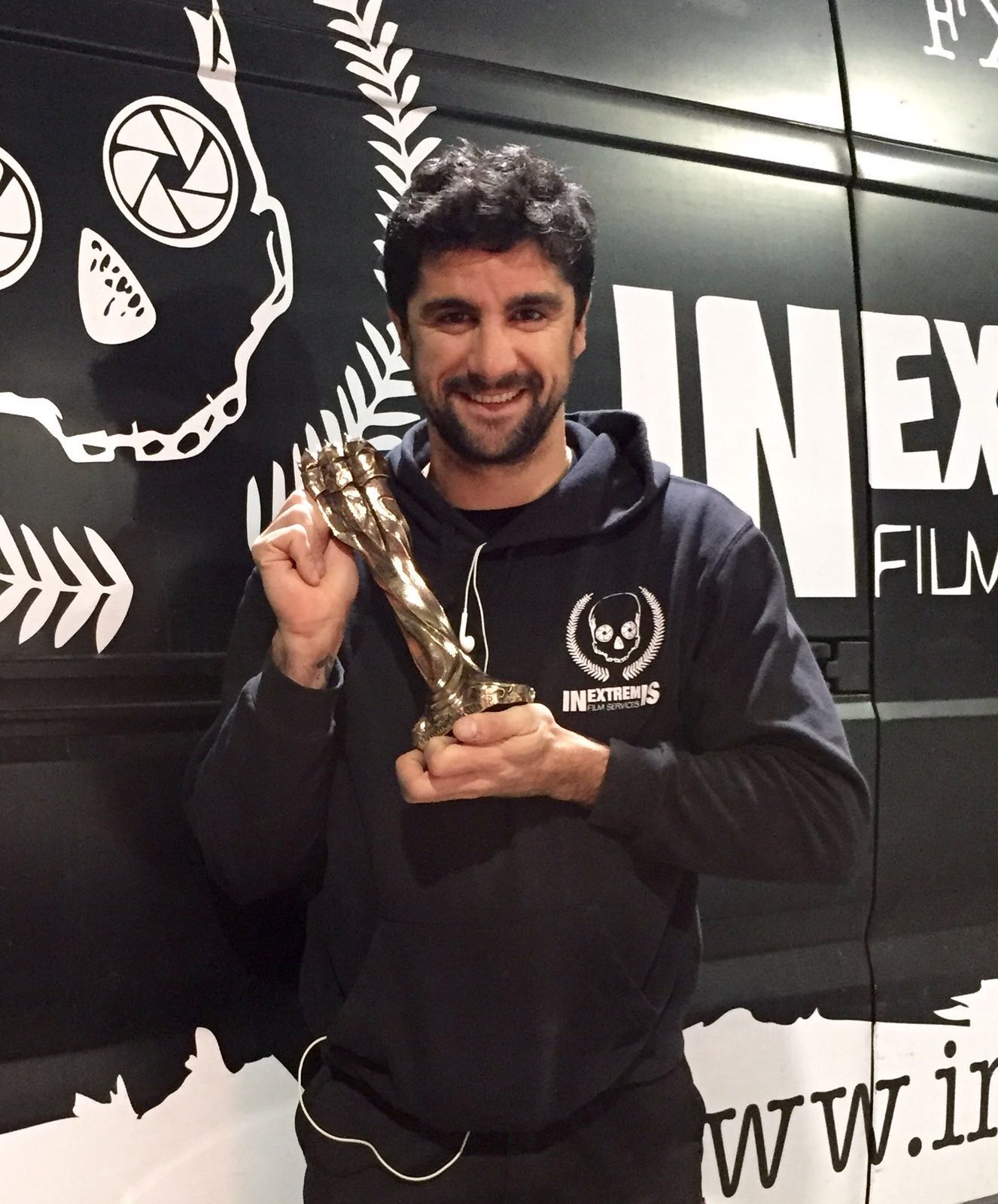 Martínez amb el Gaudí. FOTO: Cedida