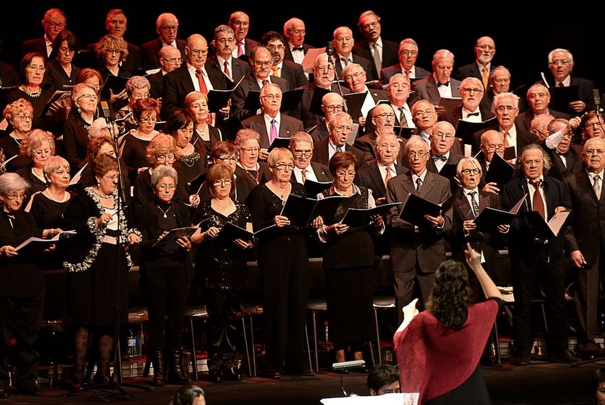 La gent gran protagonista del concert Canta Gran! FOTO: Localpres