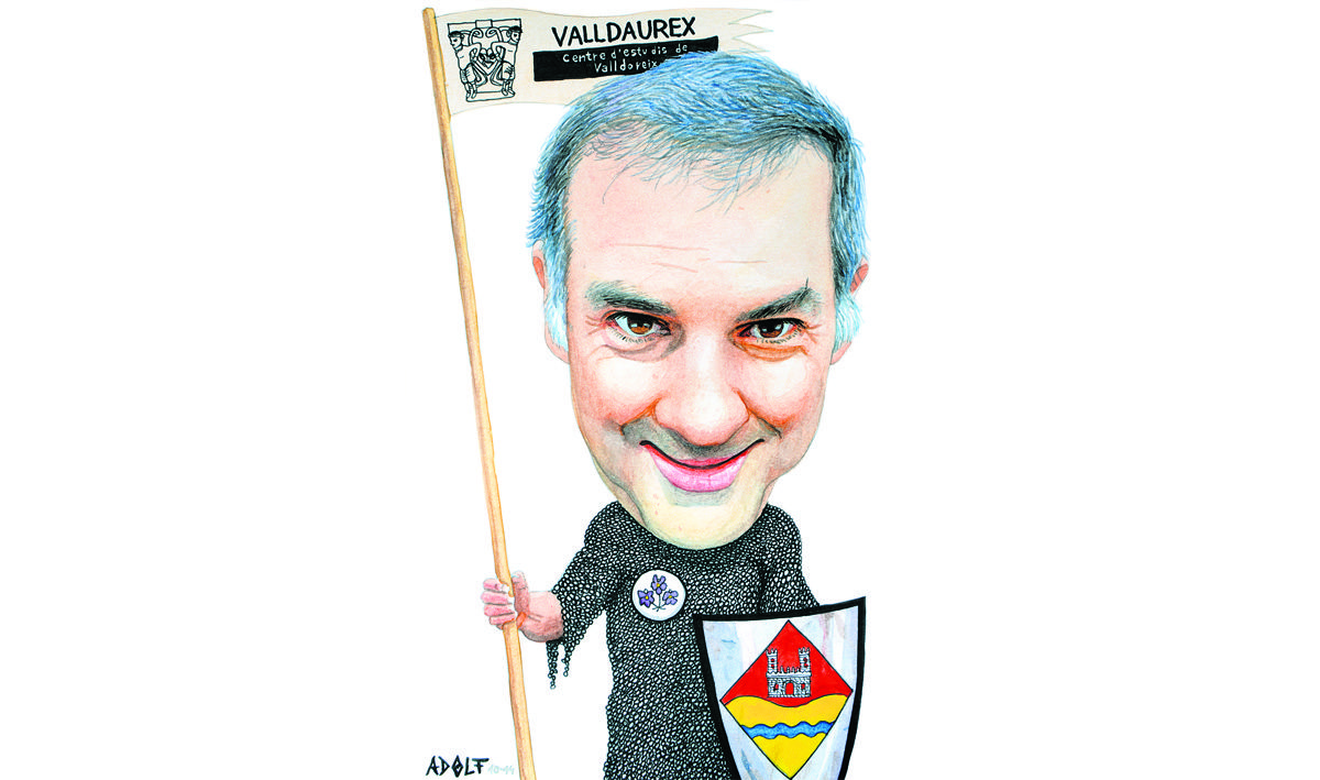 Juanjo Cortés caricaturitzat per Adolf