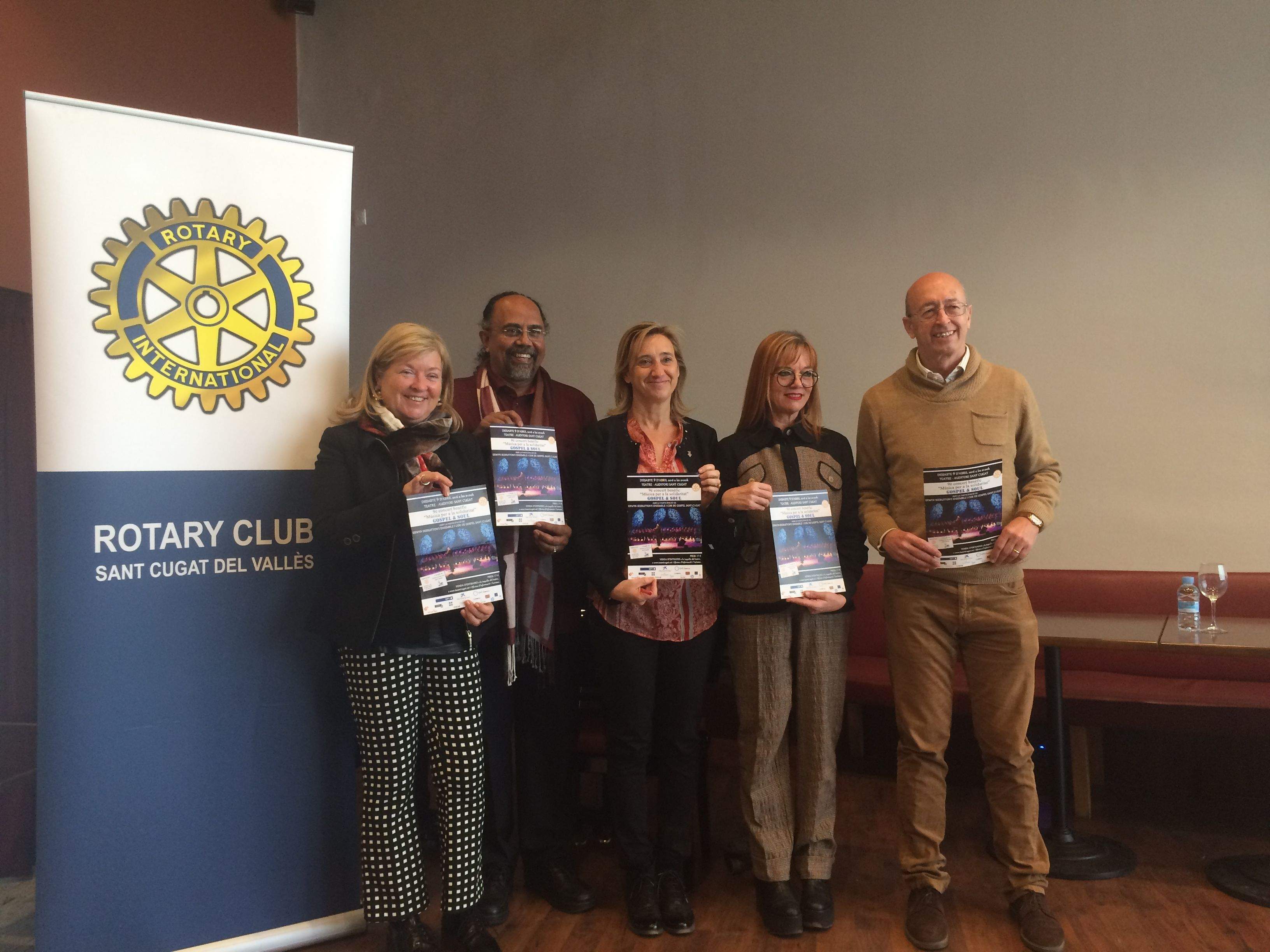Àngels Ponsa, Erwyn Seerutton, Susanna Pellicer, Anna Puig Pelat i Ramon Vilaseca a l'acte de presentació del concert FOTO: M.Puente