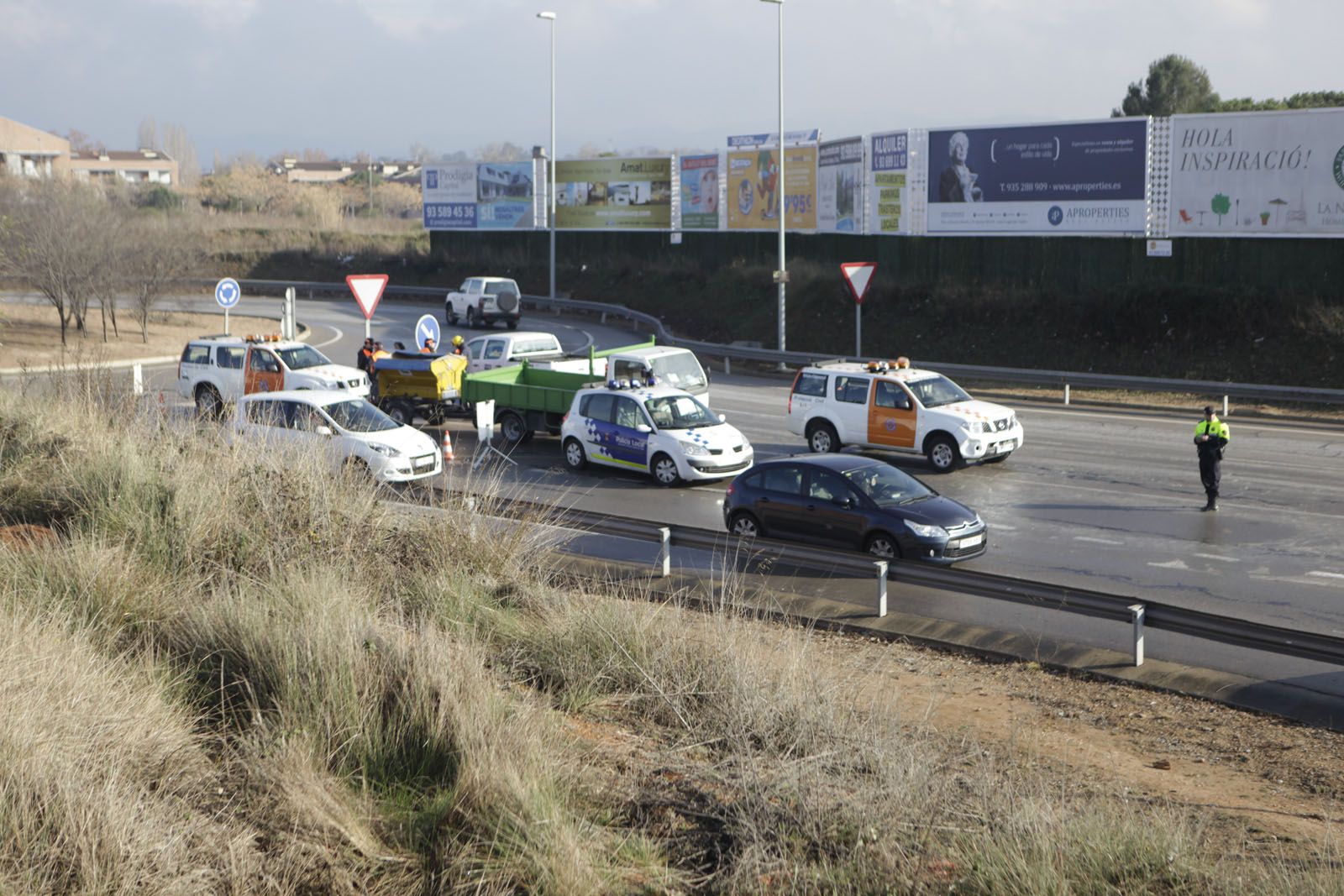 Efectius treballant al lloc. FOTO: Artur Ribera