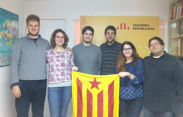 Els membres de les JERC que van formar part de la llista electoral d'ERC-MES a les eleccions FOTO: Cedida