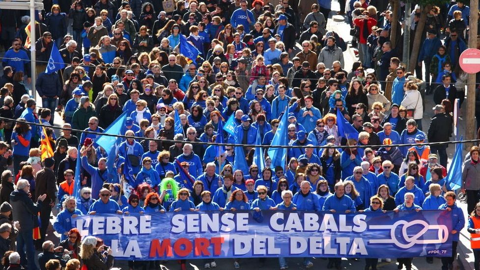 L'Ebre es mobilitzava el 5 de febrer a Amposta FOTO: Cedida