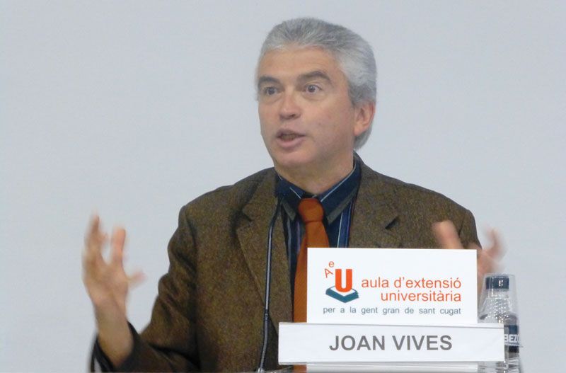Joan Vives durant la conferència.