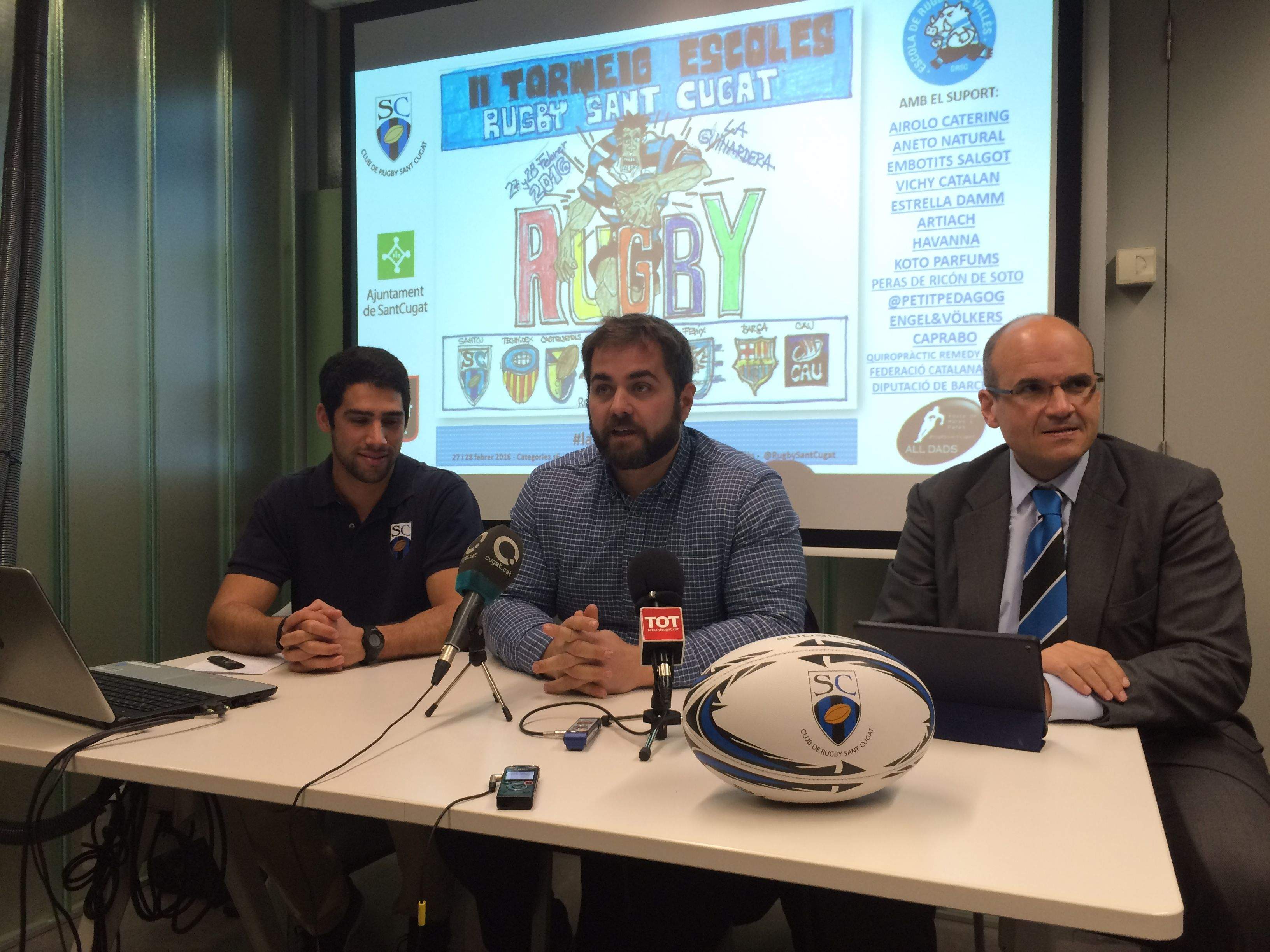 Albert Casorrán, Eloi Rovira i Emilio Gutiérrez, en la presentació del torneig a l'ajuntament FOTO: À. L. P.