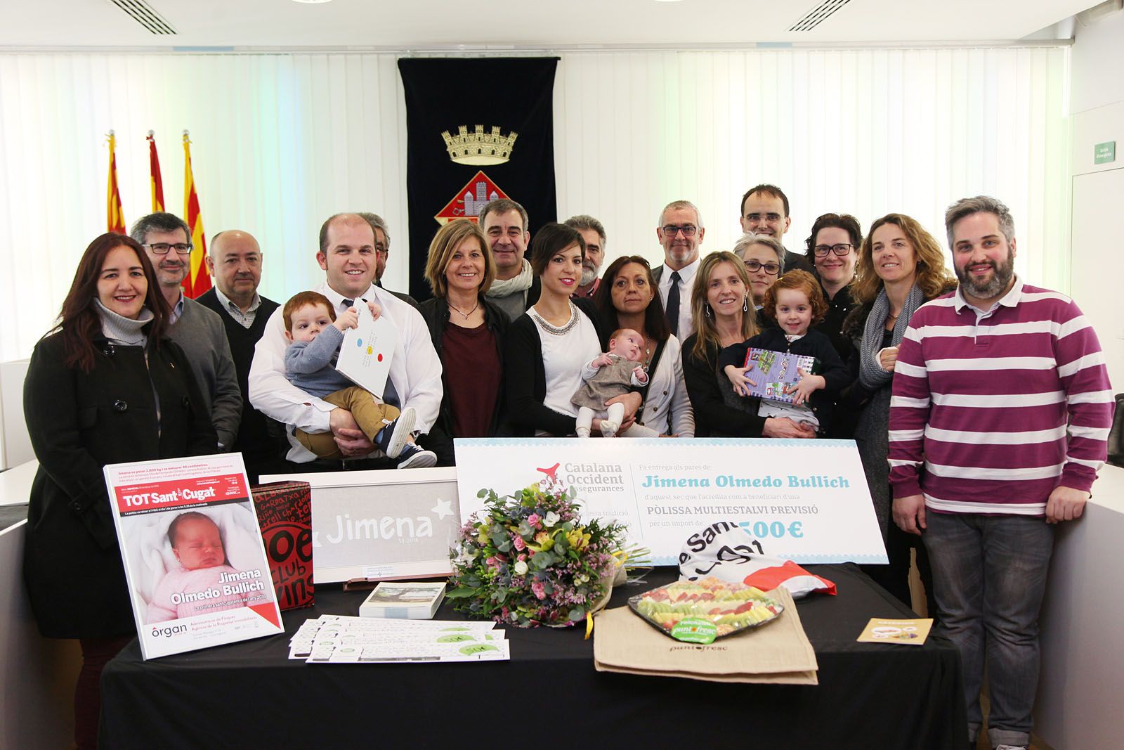 La benvinguda s'ha fet a la Sala de Plens de l'ajuntament FOTO: Lali Puig