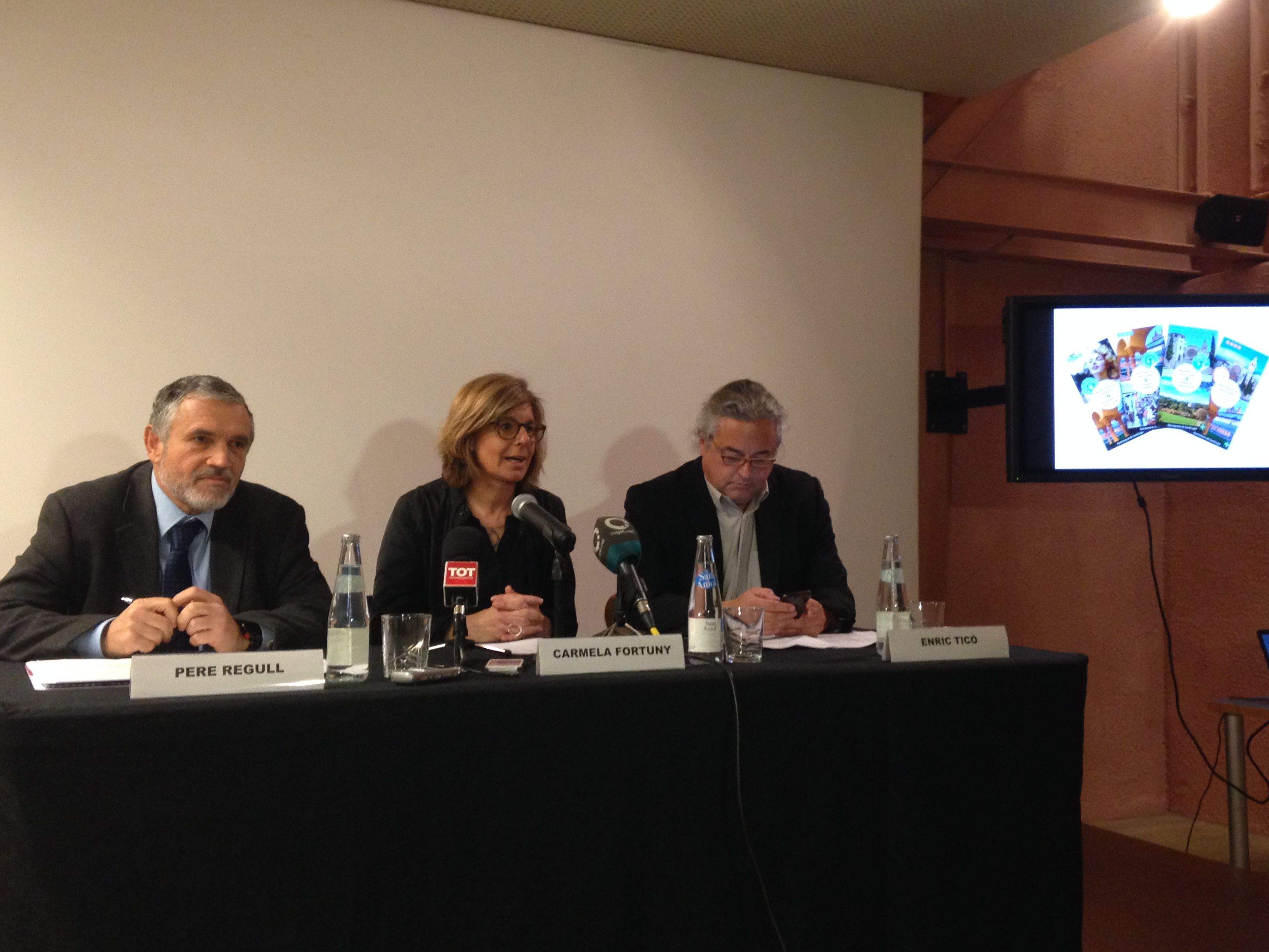 Ragull, Fortuny i Ticó durant la presentació dels paquets FOTO: C.Caballé
